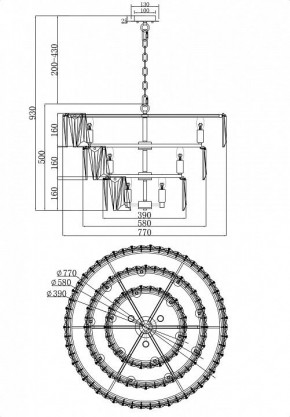 Подвесной светильник Maytoni Puntes MOD043PL-18CH в Агрызе - agryz.mebel24.online | фото 4