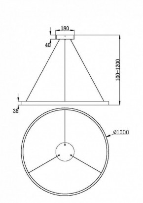 Подвесной светильник Maytoni Rim MOD058PL-L54BK в Агрызе - agryz.mebel24.online | фото 4