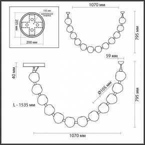 Подвесной светильник Odeon Light Jemstone 5085/48L в Агрызе - agryz.mebel24.online | фото 7