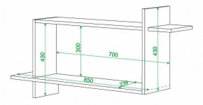 Полка книжная Домино ПК-16 в Агрызе - agryz.mebel24.online | фото 2