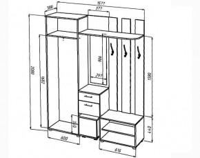 КРИСТИНА Прихожая (Венге/Анкор светлый) УНИ в Агрызе - agryz.mebel24.online | фото 2