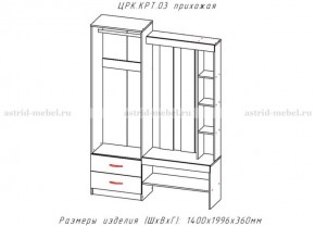 КРИТ-3 Прихожая (Анкор темный/Анкор белый) в Агрызе - agryz.mebel24.online | фото 2