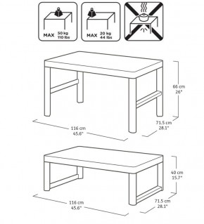 Раскладной стол Лион с регулируемой высотой столешницы (Lyon rattan table) графит (h400/650) в Агрызе - agryz.mebel24.online | фото 4