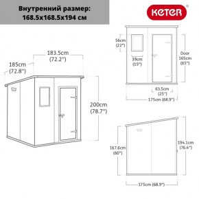 Сарай Манор Пентхаус 6x6 (MANOR PENT 6x6) в Агрызе - agryz.mebel24.online | фото 3