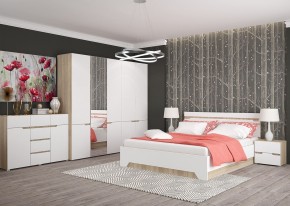 Шкаф 2-х створчатый АНТАЛИЯ (Сонома/Белый софт) в Агрызе - agryz.mebel24.online | фото 3