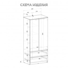 Шкаф 2-х створчатый Симпл ШК-03 (белый) в Агрызе - agryz.mebel24.online | фото 5
