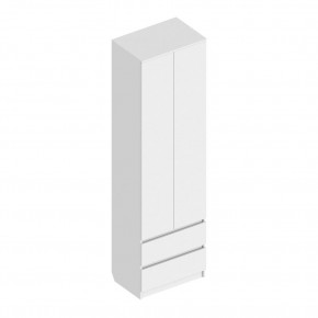 Шкаф 2-ств. с 2 ящиками и вешалкой "Бьянко" в Агрызе - agryz.mebel24.online | фото 1