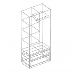 Шкаф 2-ств. с 2 ящиками "Бьянко" в Агрызе - agryz.mebel24.online | фото 5
