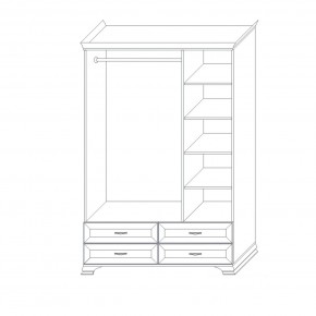 Шкаф 3-х дверный (корпус) Сиена в Агрызе - agryz.mebel24.online | фото 3