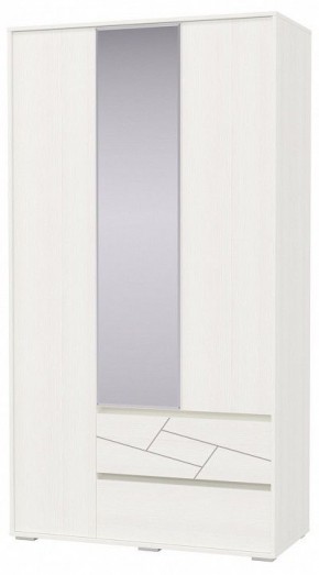 АДЕЛИНА Шкаф 3-х дверный с 2-мя ящ (белый рамух) в Агрызе - agryz.mebel24.online | фото
