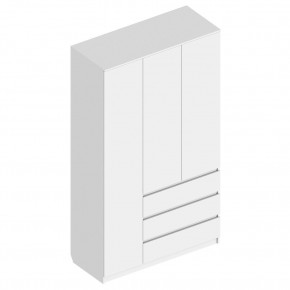 Шкаф 3-ств. с 3 ящиками "Бьянко" в Агрызе - agryz.mebel24.online | фото 1