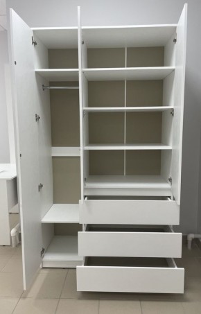 Шкаф 3-ств. с 3 ящиками "Бьянко" в Агрызе - agryz.mebel24.online | фото 2