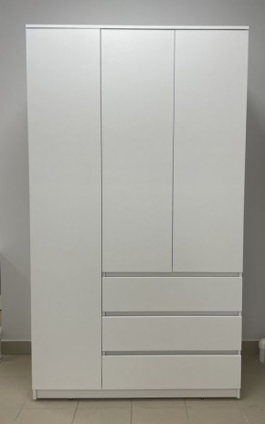 Шкаф 3-ств. с 3 ящиками "Бьянко" в Агрызе - agryz.mebel24.online | фото 3