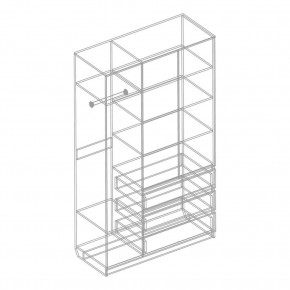 Шкаф 3-ств. с 3 ящиками "Бьянко" в Агрызе - agryz.mebel24.online | фото 5