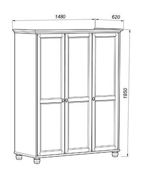 Шкаф 30 Вествик трёхдверный, массив сосны, цвет белый в Агрызе - agryz.mebel24.online | фото 2