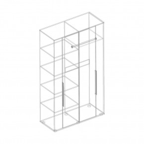 Шкаф 4-ств. с зеркалом "Лео" в Агрызе - agryz.mebel24.online | фото 3