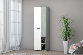 Шкаф Эльза (Бетонный Камень/Белый) в Агрызе - agryz.mebel24.online | фото 1