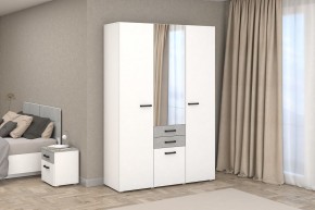 Шкаф Ева (Белый текстурный/Бетонный камень) в Агрызе - agryz.mebel24.online | фото