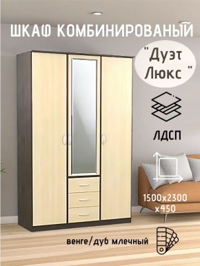Шкаф комбинированный Дуэт Люкс с зеркалом в Агрызе - agryz.mebel24.online | фото 3