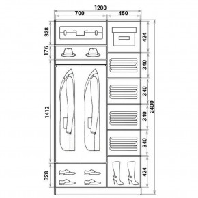 Шкаф-купе ХИТ 24-12-11 (620) в Агрызе - agryz.mebel24.online | фото 3