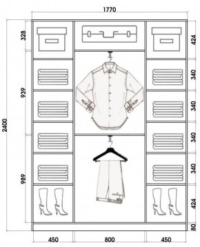 Шкаф-купе ХИТ 24-4-18/2-555 (420) в Агрызе - agryz.mebel24.online | фото 3