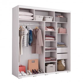 Шкаф-купе Крафт-7 ясень белый в Агрызе - agryz.mebel24.online | фото 3