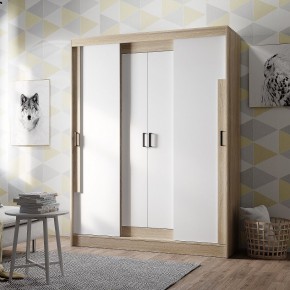 Шкаф-купе Смарт ШКК-06 (дуб сонома/белый) в Агрызе - agryz.mebel24.online | фото