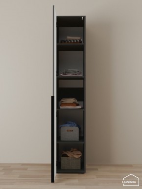 Шкаф Linnea MHR-1-2 2050х400х510 (Графит-М 11.1.25) в Агрызе - agryz.mebel24.online | фото 4