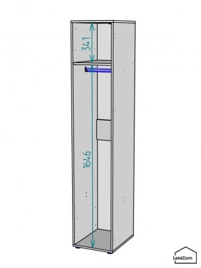 Шкаф Linnea MHR-1 2050х400х510 (Белый-М 11.1.2) в Агрызе - agryz.mebel24.online | фото 3