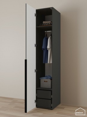 Шкаф Linnea MHR-1-3 2050х400х510 (Графит-М 11.1.25) в Агрызе - agryz.mebel24.online | фото 5