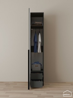 Шкаф Linnea MHR-1-3 2050х400х510 (Графит-М 11.1.25) в Агрызе - agryz.mebel24.online | фото 6