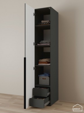 Шкаф Linnea MHR-1-4 2050х400х510 (Графит-М 11.1.25) в Агрызе - agryz.mebel24.online | фото 6