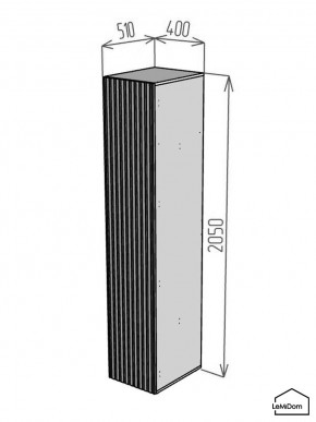 Шкаф Linnea MHR-1PO-2 2050х400х510 (Белый-М 11.1.2) в Агрызе - agryz.mebel24.online | фото 2