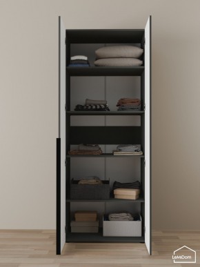 Шкаф Linnea MHR-2-2 2050х800х510 (Графит-М 11.1.25) в Агрызе - agryz.mebel24.online | фото 4