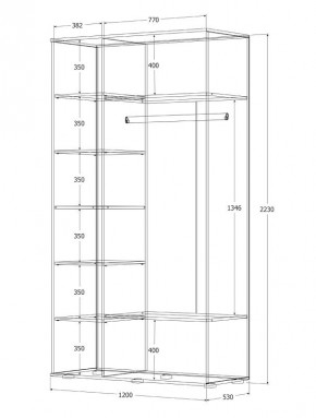 Шкаф Норден 1200 (Белый текстурный) в Агрызе - agryz.mebel24.online | фото 3
