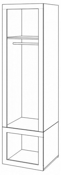 Шкаф платяной Toivo ТОЙ ШК 60/60 Д в Агрызе - agryz.mebel24.online | фото 2