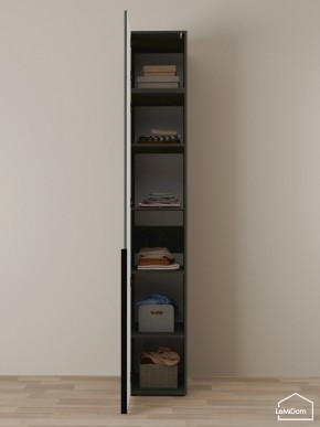 Шкаф с антресолью Linnea MHR-1A-2 2450х400х510 (Графит-М 11.1.25) в Агрызе - agryz.mebel24.online | фото 4