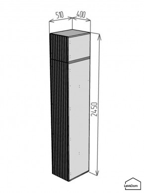 Шкаф с антресолью Linnea MHR-1A-3 2450х400х510 (Белый-М 11.1.2) в Агрызе - agryz.mebel24.online | фото 2