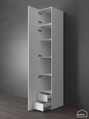 Шкаф с антресолью Linnea MHR-1POA-4 2450х400х510 (Белый-М 11.1.2) в Агрызе - agryz.mebel24.online | фото 5