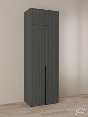 Шкаф с антресолью Linnea MHR-2A-3 2450х800х510 (Графит-М 11.1.25) в Агрызе - agryz.mebel24.online | фото