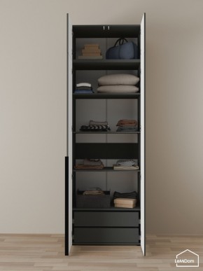Шкаф с антресолью Linnea MHR-2A-3 2450х800х510 (Графит-М 11.1.25) в Агрызе - agryz.mebel24.online | фото 5