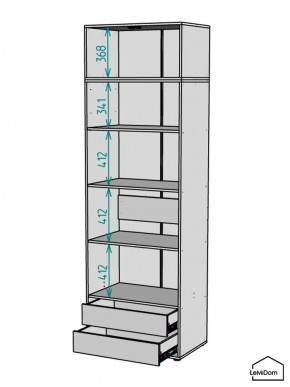 Шкаф с антресолью Linnea MHR-2A-4 2450х800х510 (Белый-М 11.1.1) в Агрызе - agryz.mebel24.online | фото 3