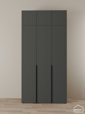 Шкаф с антресолью Linnea MHR-3A-1 2450х1200х510 (Графит-М 11.1.25) в Агрызе - agryz.mebel24.online | фото