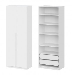 Шкаф ШК-5 + 4 полки + ящики (800) Белый текстурный в Агрызе - agryz.mebel24.online | фото 1
