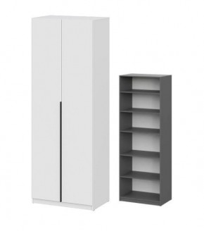 Шкаф ШК-5 + 4 полки (800) Белый текстурный в Агрызе - agryz.mebel24.online | фото 2