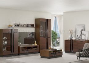 МАГНОЛИЯ Шкаф-стекло низкий (Дерево/орех) в Агрызе - agryz.mebel24.online | фото 3