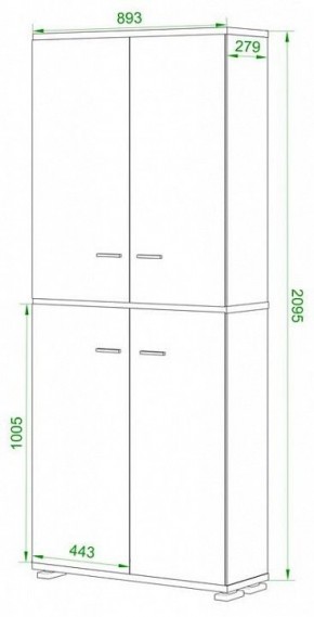 Шкаф-витрина Домино ПУ-30-3-ФС в Агрызе - agryz.mebel24.online | фото 2