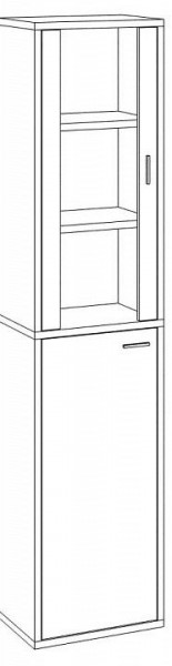 Шкаф-витрина Домино СУ(ш1в2)+1ФГ+1ФС в Агрызе - agryz.mebel24.online | фото 3
