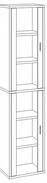 Шкаф-витрина Домино СУ(ш1в2)+2ФС в Агрызе - agryz.mebel24.online | фото 3