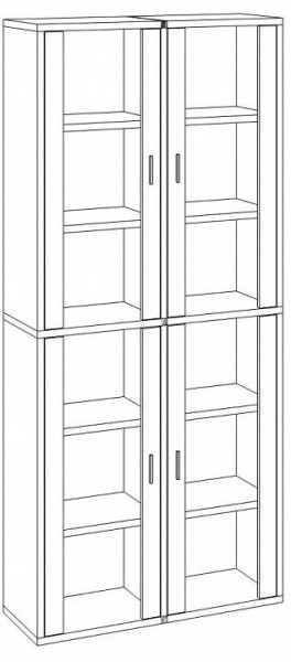 Шкаф-витрина Домино СУ(ш2в2)+4ФС в Агрызе - agryz.mebel24.online | фото 3